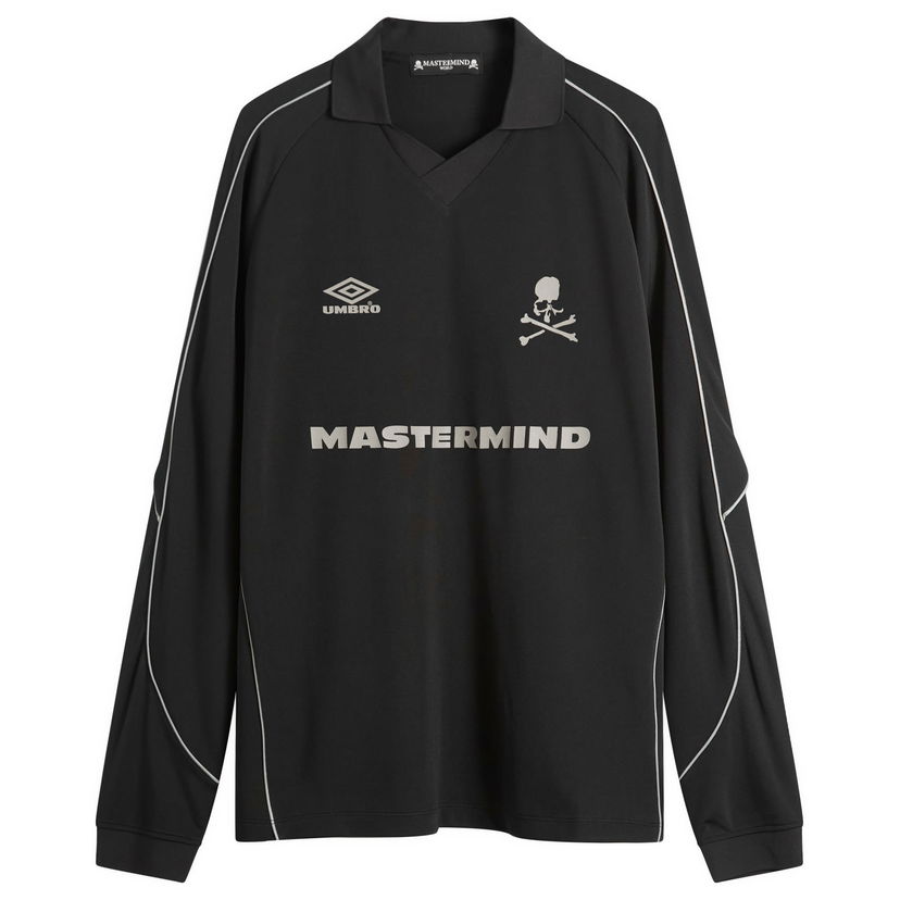 Фланелка Mastermind WORLD MASTERMIND WORLD x Umbro Long Sleeve Game Shirt, Size Large Черно | MW25C14-TS228-1