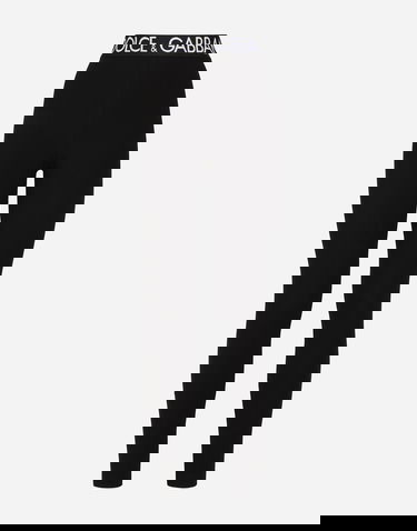 Клинове Dolce & Gabbana Dolce & Gabbana Jersey Leggings With Branded Elastic Черно | FTB5TTFUGFJN0000, 0