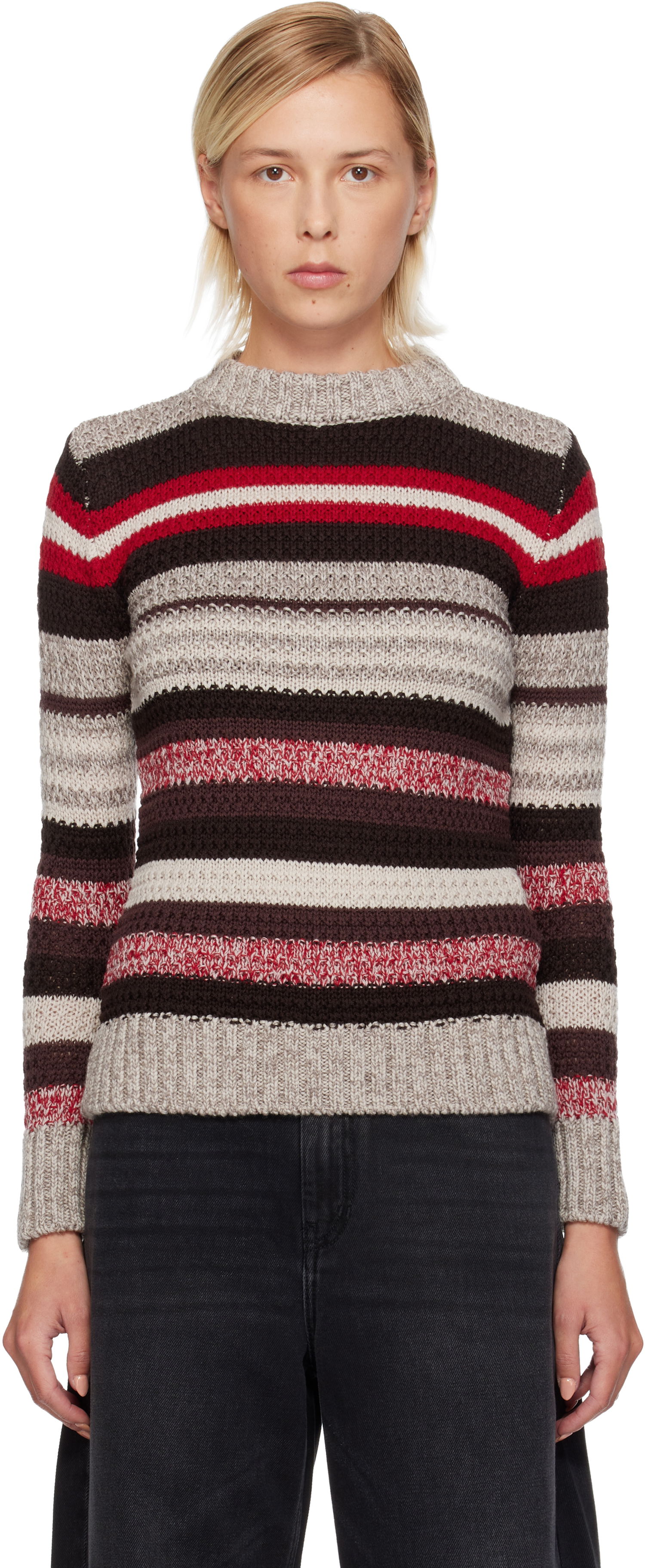 Пуловер Max Mara Ilde Striped Knit Crewneck Sweater Многоцветен | 2525366232600, 0