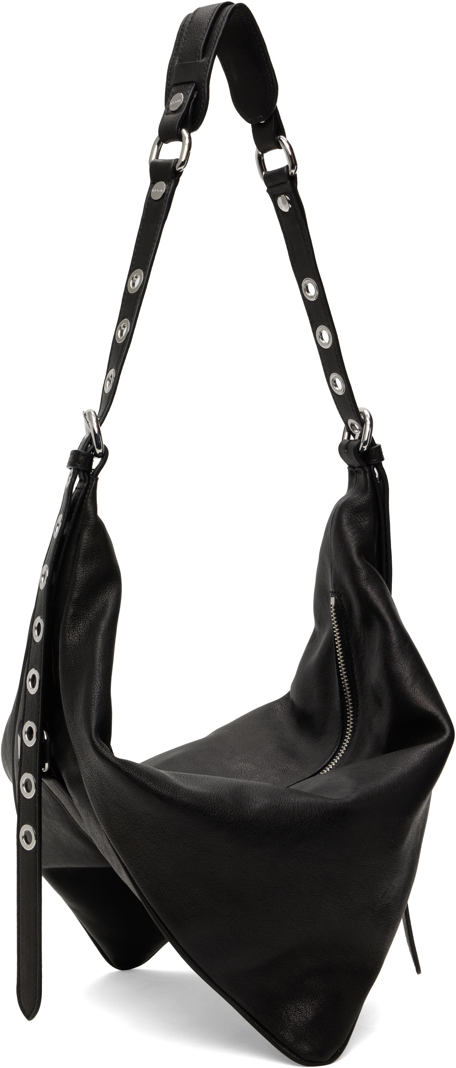 Чанта през рамо BY FAR BY FAR Trayana Washed Leather Shoulder Bag Черно | MWBSB063LL034BK001PL, 1