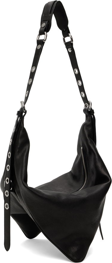 Чанта през рамо BY FAR BY FAR Trayana Washed Leather Shoulder Bag Черно | MWBSB063LL034BK001PL, 1