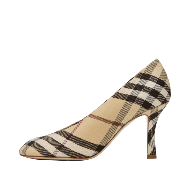 Plaid Canvas Pumps