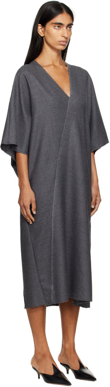 Pокля Maison Margiela MM6 Maison Margiela Raw Edge Midi Dress Сиво | S52DD0066 M35466, 1