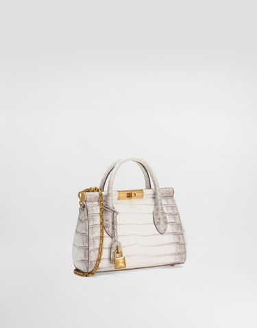 Дамска чанта Dolce & Gabbana Dolce & Gabbana Mini Marlene Crocodile-Embossed Day Bag Бяло | BB7744A2Y4080001, 2