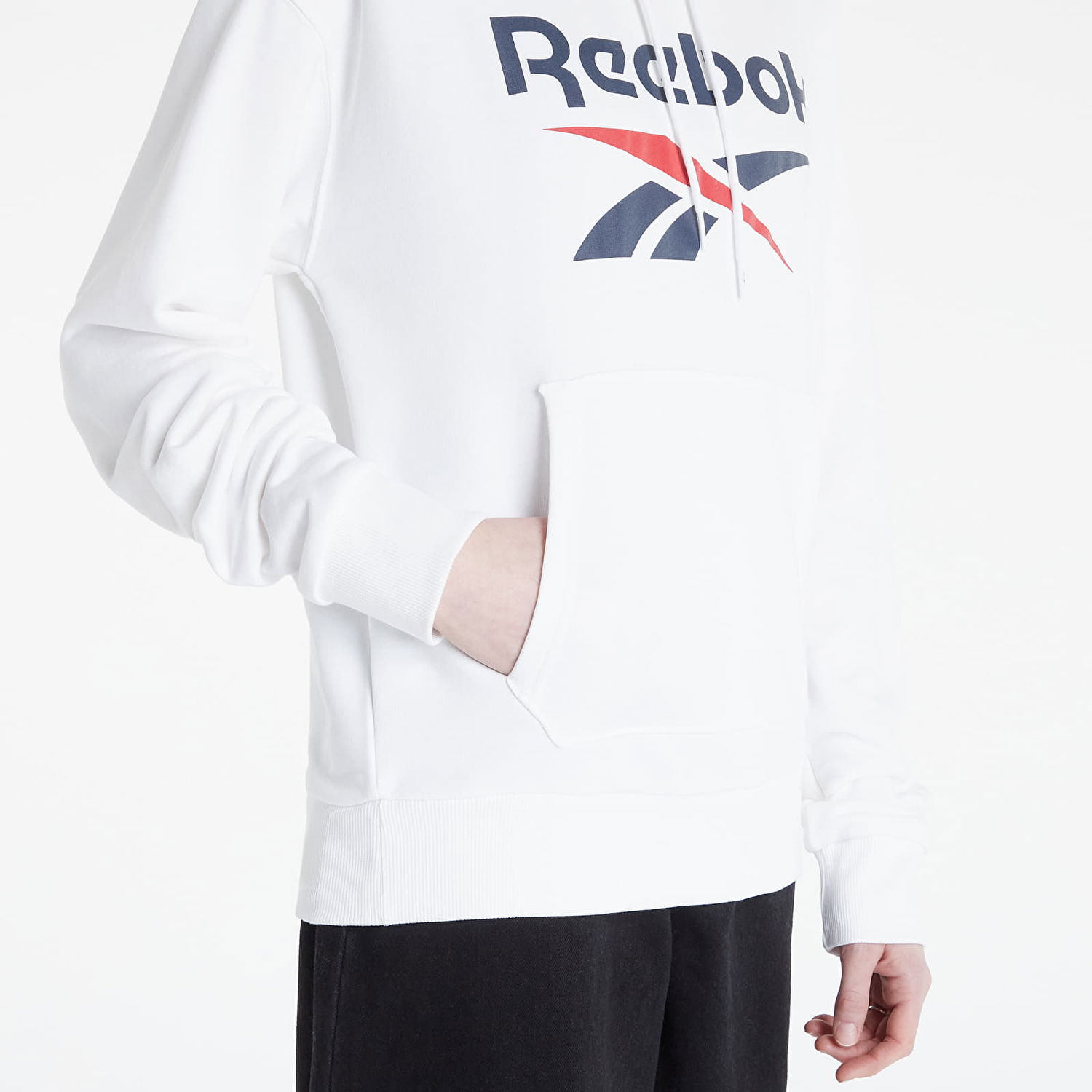 Суитчър Reebok Identity Logo French Terry Hoodie Бяло | GI6700, 1