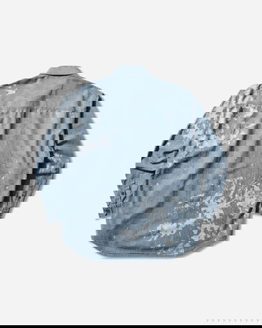 Риза Neighborhood Garment Bleach Chambray Longsleeve Shirt Синьо | 252ARNH-SHM02 INDIGO, 2