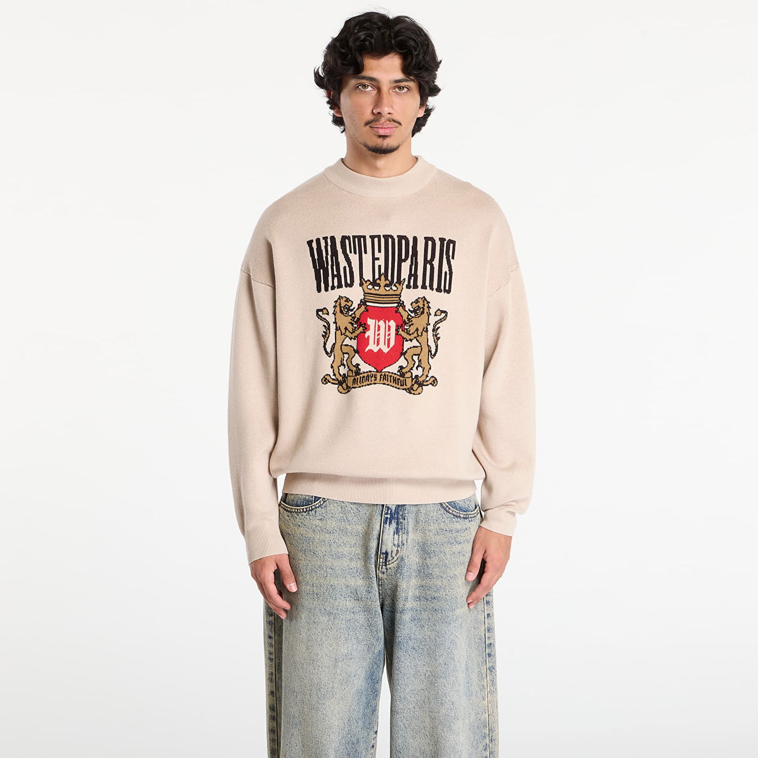 Пуловер Wasted Paris Wasted Paris M Crest Sweater Бежово | WP_000291, 0