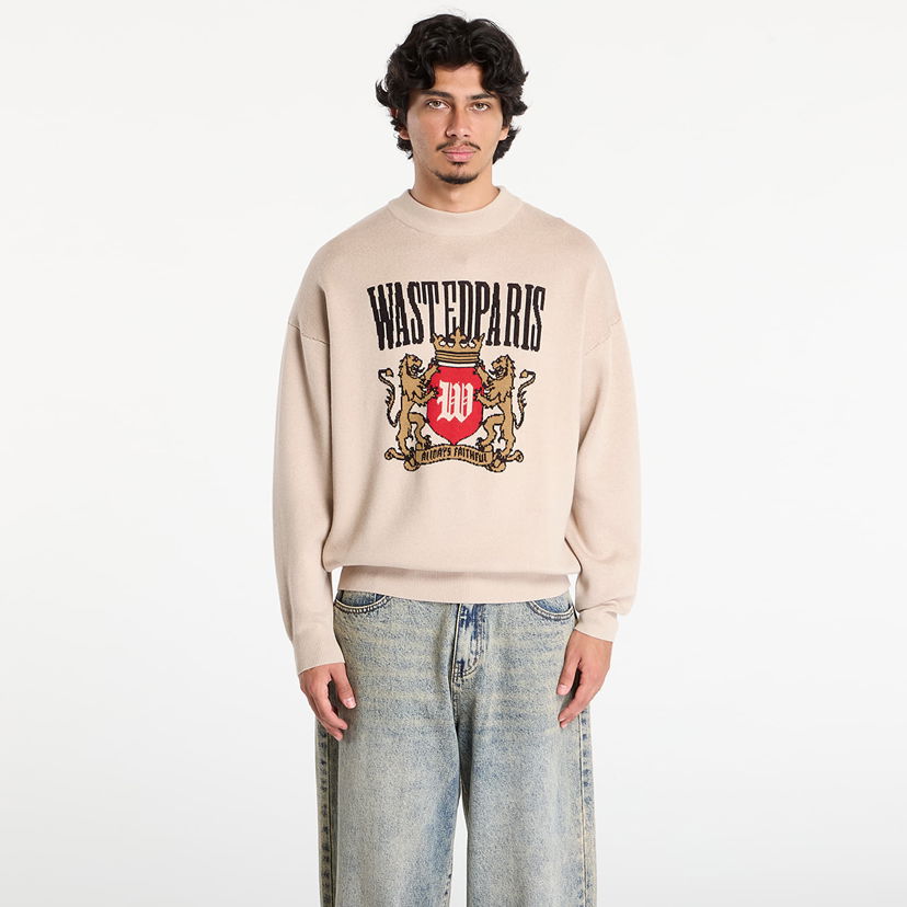Пуловер Wasted Paris Wasted Paris M Crest Sweater Бежово | WP_000291