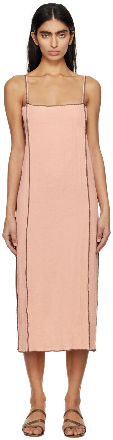 Pокля Baserange Maxi Linen Dress Розово | DRSKS-LC-SP24, 0