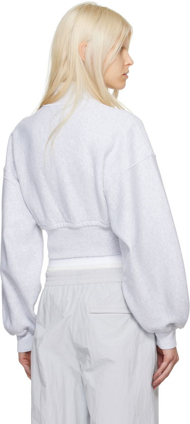 Пуловер Alexander Wang Classic Turtleneck Cropped Sweatshirt Сиво | 4CC1241442, 2