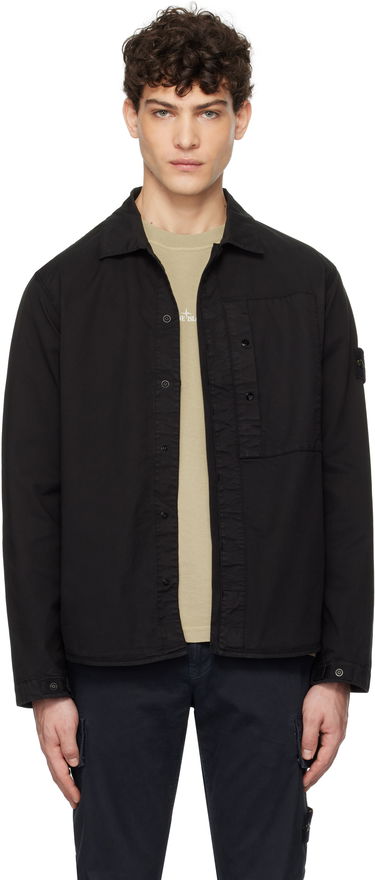 Риза Stone Island Stone Island Supima Cotton Twill Stretch-TC Overshirt Черно | K1S15 1200033 S0010, 0