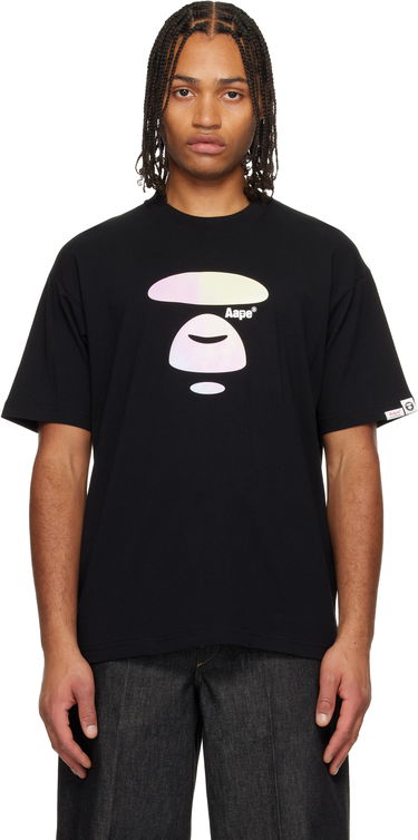 Тениска AAPE by A Bathing Ape Moonface Graphic Crewneck T-Shirt Черно | AAPTEM1642XXNBKX, 0