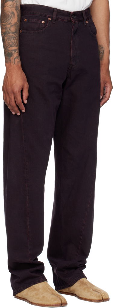 Дънки Maison Margiela MM6 Maison Margiela Twisted Seam Jeans Бургунди | SH0LA0024 M30032, 1