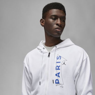 Суитчър Jordan Paris Saint-Germain Full-Zip Hoodie Бяло | DN6150-100, 3