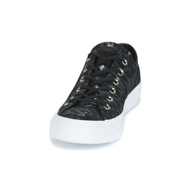 Кецове и обувки Converse CHUCK TAYLOR ALL STAR SHIMMER SUEDE OX BLACK/BLACK/WHITE Черно | 558000C, 1