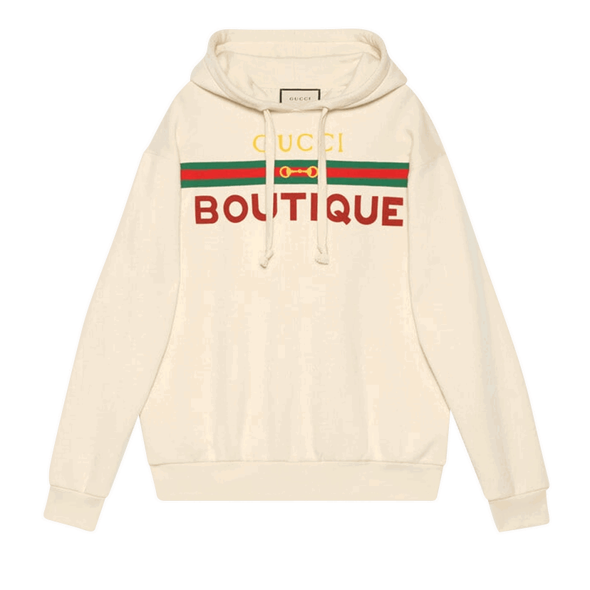 Суитчър Gucci Gucci Boutique Hoodie Бежово | 615061 XJDF7 9230