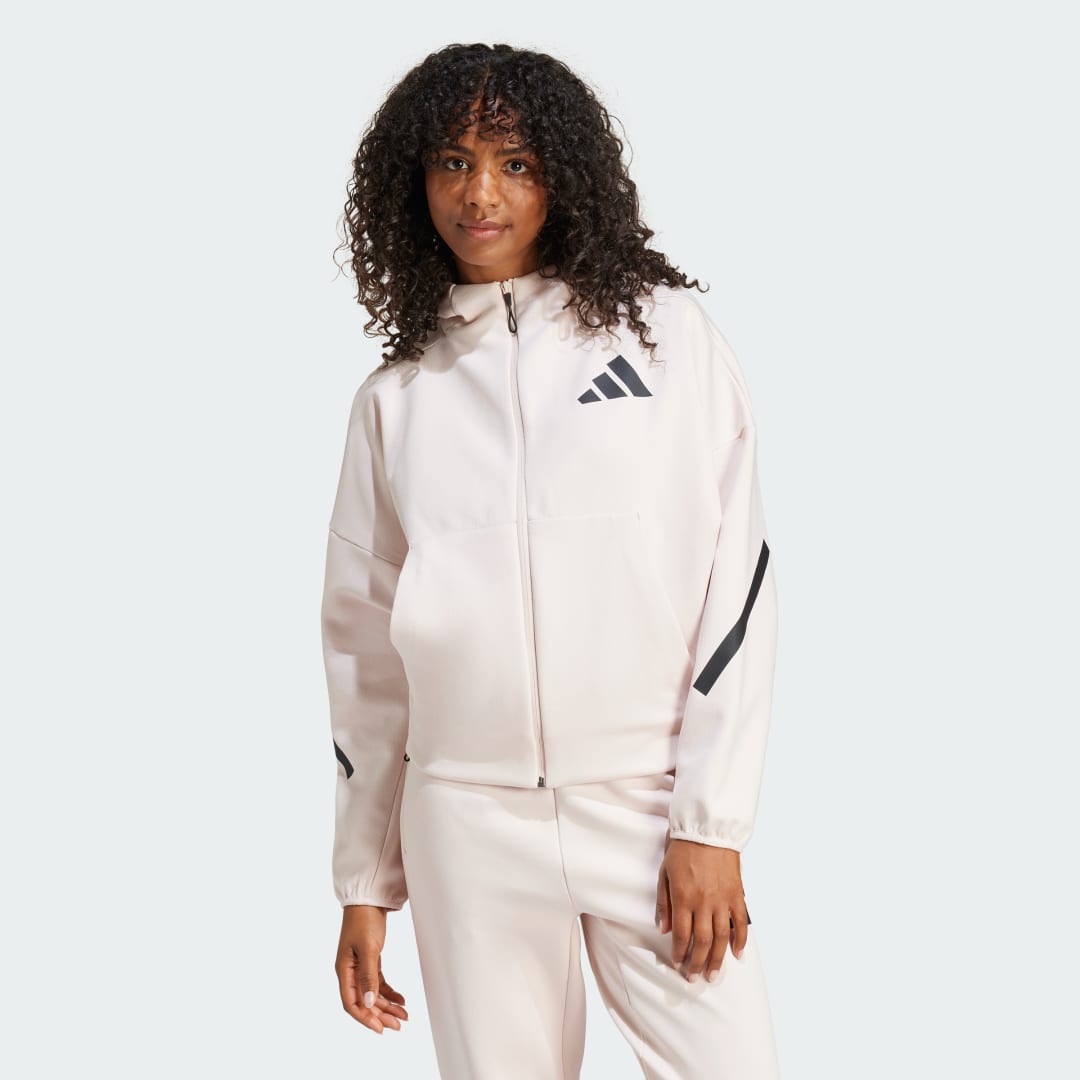 Суитчър adidas Performance Z.N.E. Full-Zip Бежово | JF4789, 1