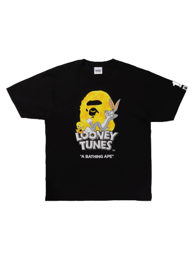 Тениска BAPE Looney Tunes x ABC Camo Ape Head Tee Черно | 001TEH731925CBLK