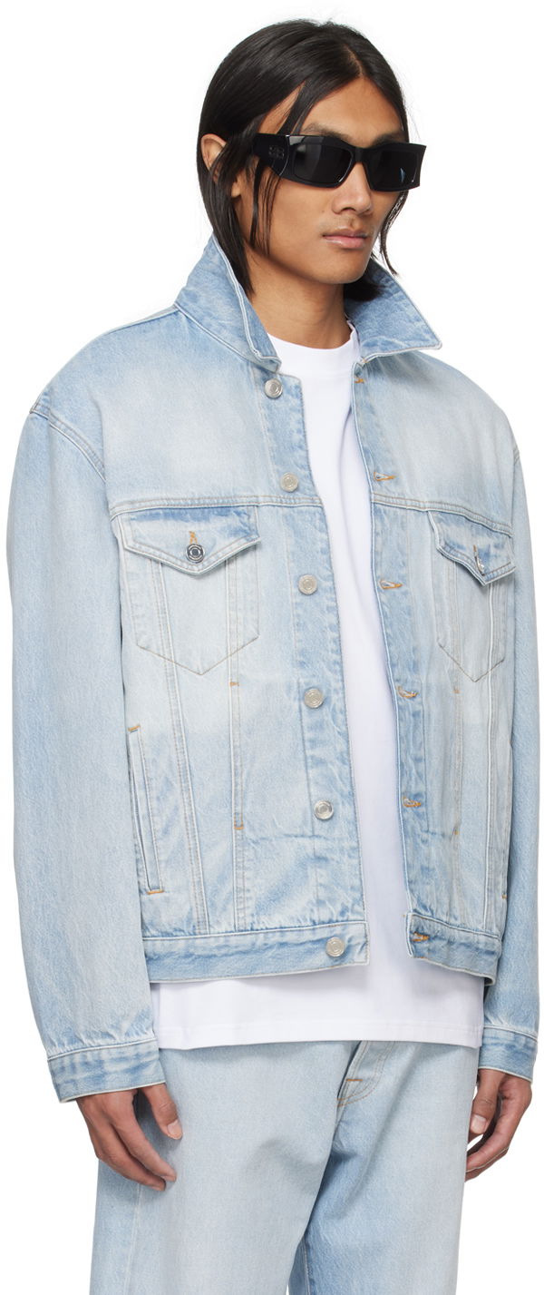 Яке VETEMENTS VTMNTS Embroidered Denim Jacket Синьо | VL20JA560L, 1