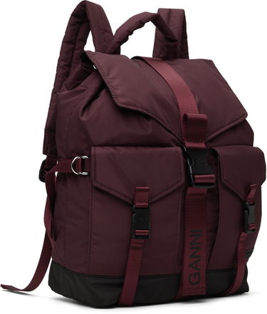 Раница GANNI GANNI Tech Backpack Бургунди | A6466, 1