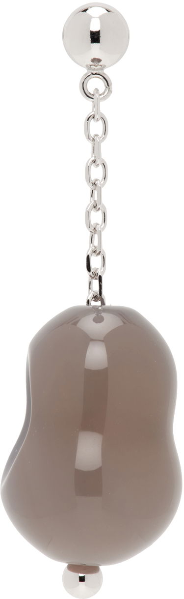 Обеци LEMAIRE LEMAIRE Carved Stone Single Earring Сиво | JW0066 LO0047, 0