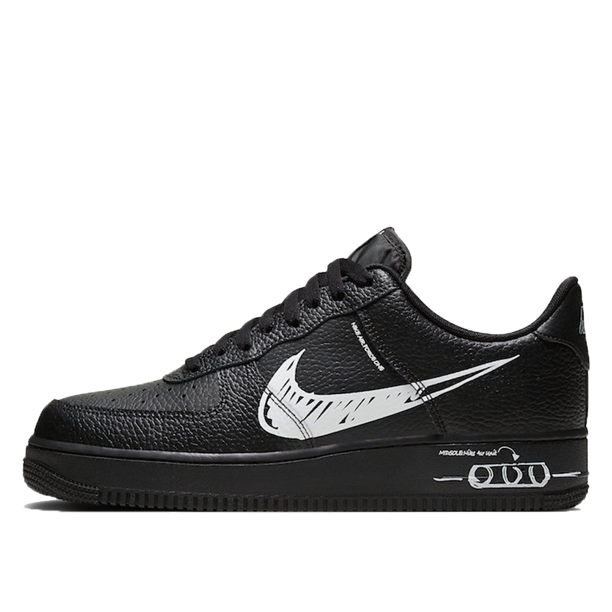 Кецове и обувки Nike Air Force 1 Low Sketch Черно | CW7581-001, 1