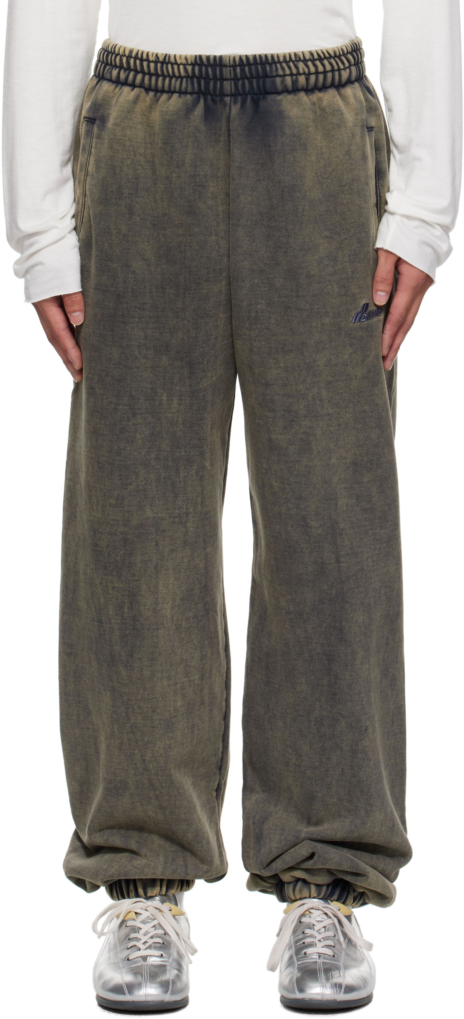 Спортни панталони We11done We11done Teddy ID Jogger Sweatpants Зелено | WD-TA2-25-708-U-CH, 0