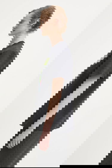 Тениска GANNI Basic Cotton Jersey Neon Puppy T-Shirt Черно | T4333, 3