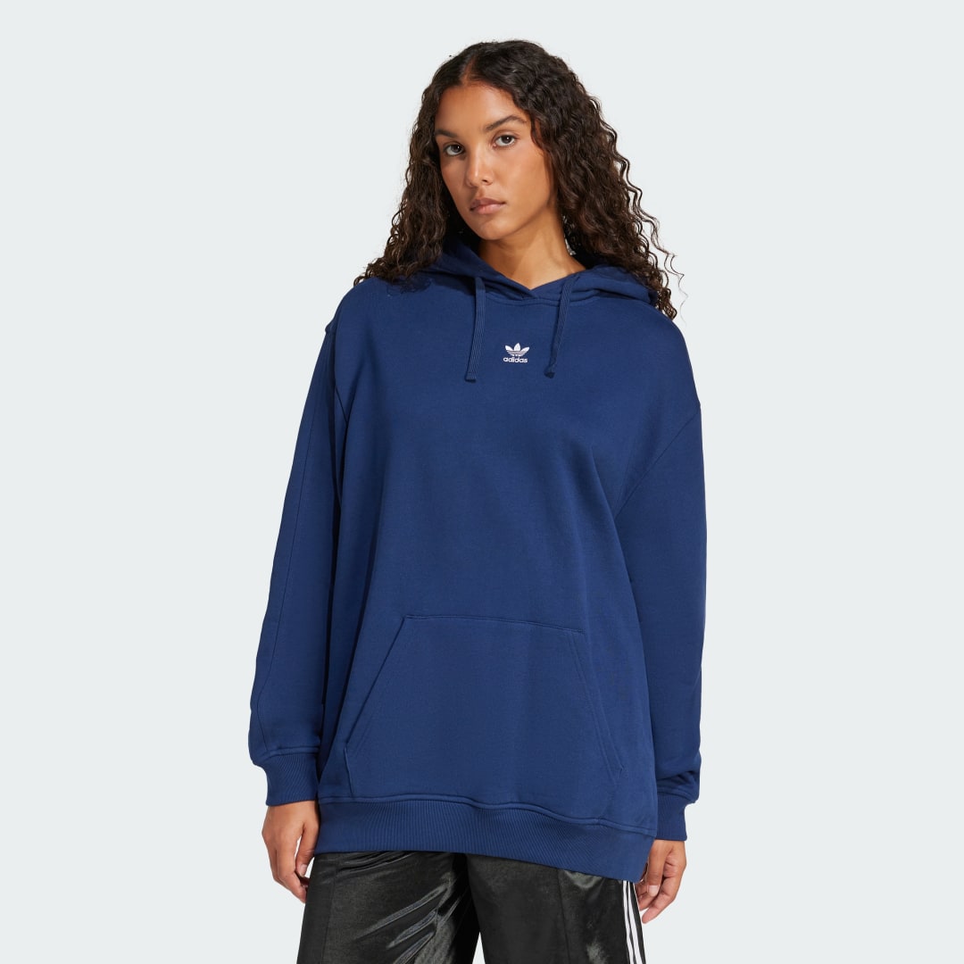 Суитчър adidas Performance Essentials Loose French Terry Hoodie Синьо | JC8980, 0