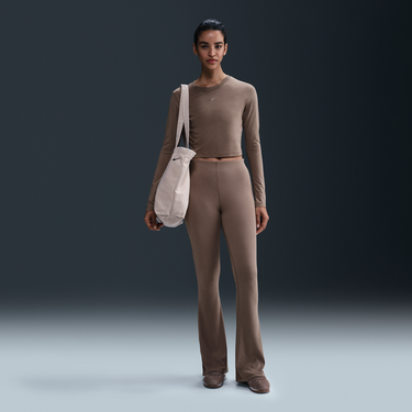 Комплект Nike Sportswear Chill Knit Ribbed Flare Leg Pants Кафяво | FQ2113-233, 1