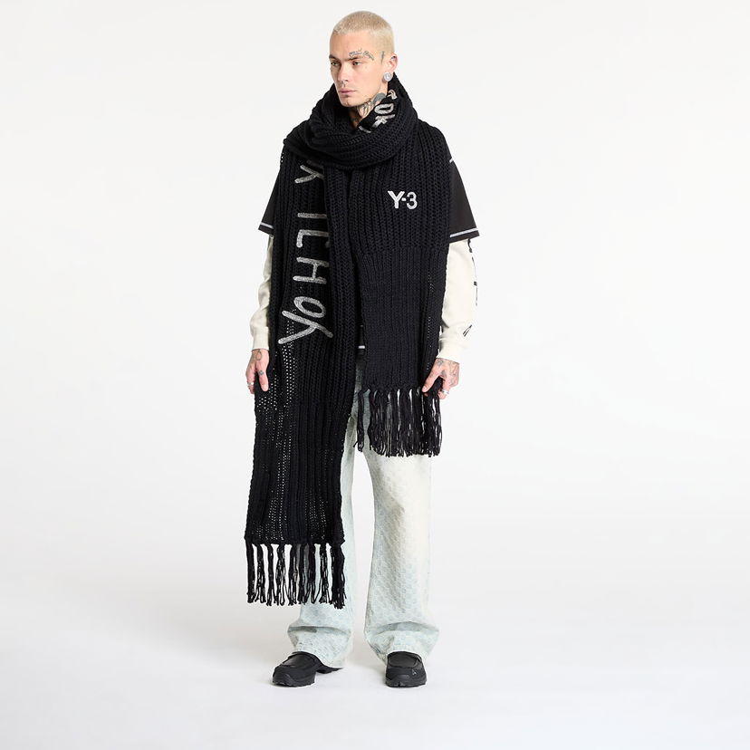 Шал Y-3 Y-3 Chunk Scarf Universal Черно | JX8302