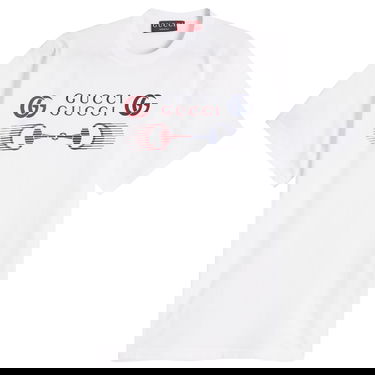 Тениска Gucci Motocross Logo T-Shirt Size Large Бяло | 796395-XJHC9-9692, 1