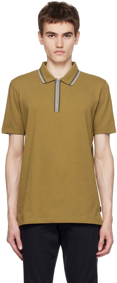 Поло тениска Paul Smith PS Paul Smith Half Zip Polo Кафяво | M2R-322Y-L21511-63, 0