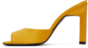 Грижа за обувките The Attico Attico Kaia Satin Heeled Mules Жълто | 231WS228 V015, 2