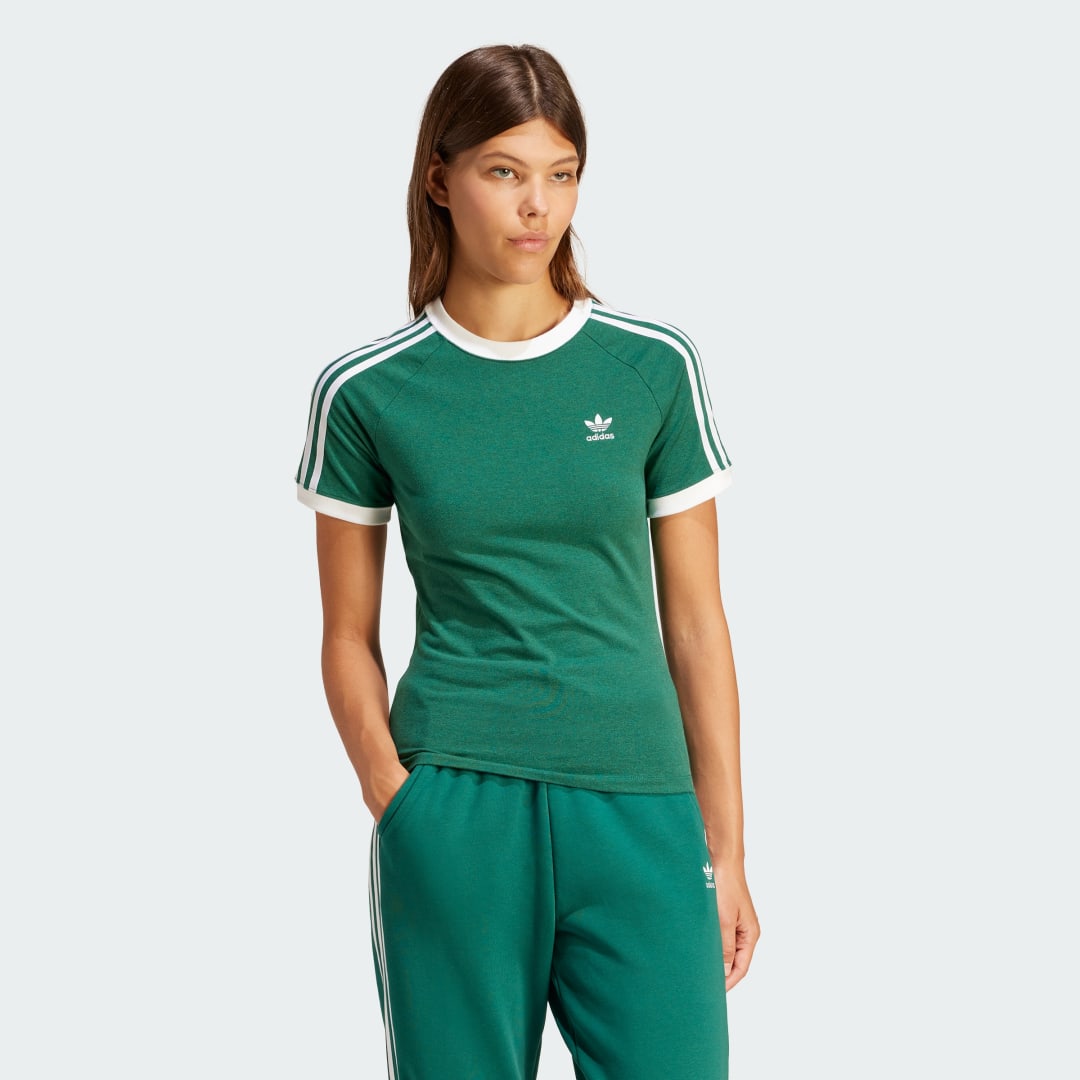 Тениска adidas Performance 3-Stripes Slim Raglan T-Shirt Зелено | IR8110, 0