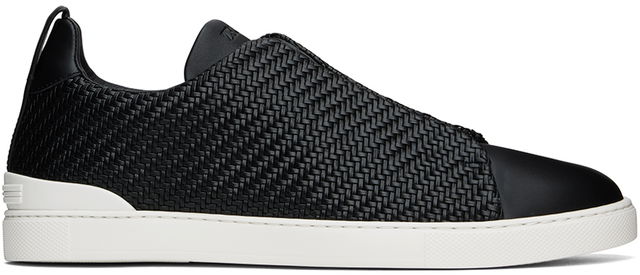 ZEGNA Pelletessuta Leather Triple Stitch