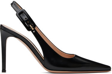 Кецове и обувки Gianvito Rossi Tokio Leather Slingback Heels Черно | G95441-95RIC-TOK, 0
