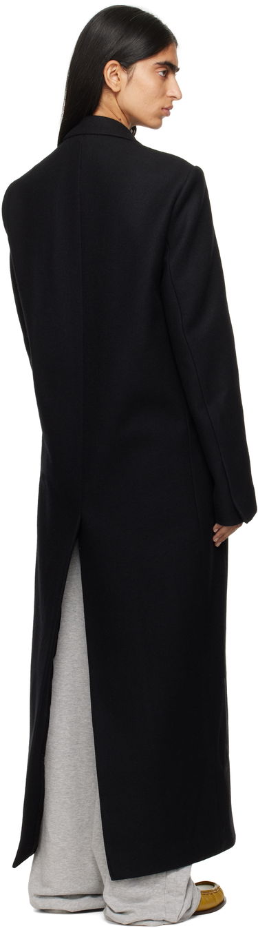 Тренчкот Dries Van Noten Dries Van Noten Wool Double-Breasted Maxi Coat Черно | 242-010216-9223, 2