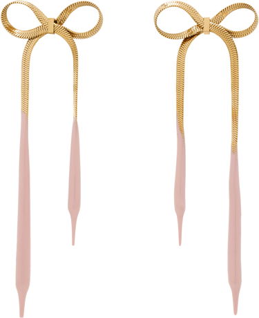 Обеци Ottolinger Ottolinger Laced Bow Earrings Розово | 2225150104, 0