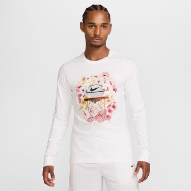 Тениска Nike Nike Max90 Basketball Long Sleeve T-Shirt Бяло | HJ3348-100, 0