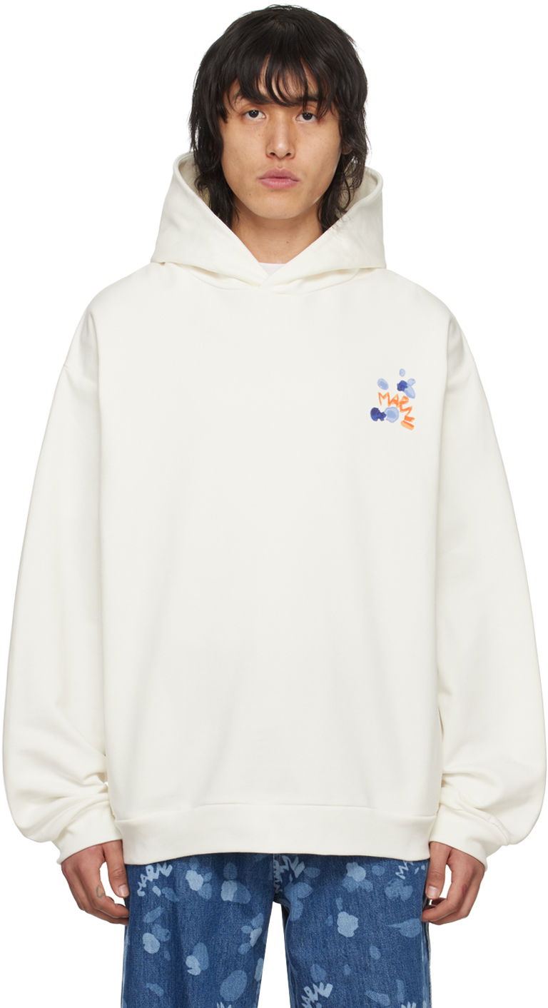 Суитчър Marni Dripping Hoodie Бяло | FUMU0067PL USCW17, 0