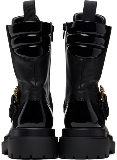 Кецове и обувки Versace Versace Jeans Couture Pin-Buckle Boots Черно | E79VA3S67_E71570, 1