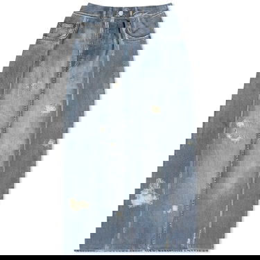 Пола Acne Studios Printed Denim Midi Skirt Синьо | AF0443-822, 0