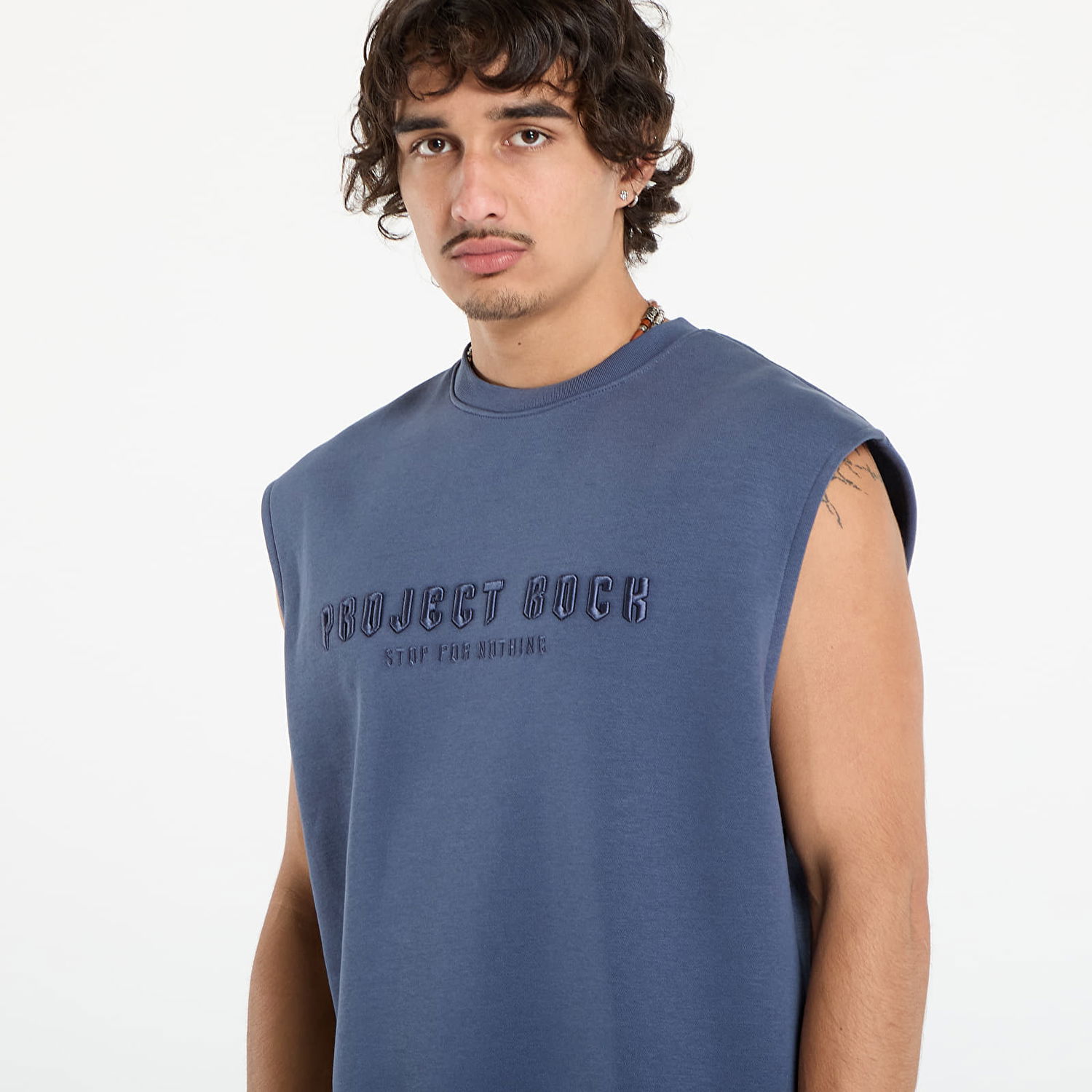 Суитчър Under Armour Project Rock Icon Sleeveless Sweatshirt Синьо | 6005012-044, 1
