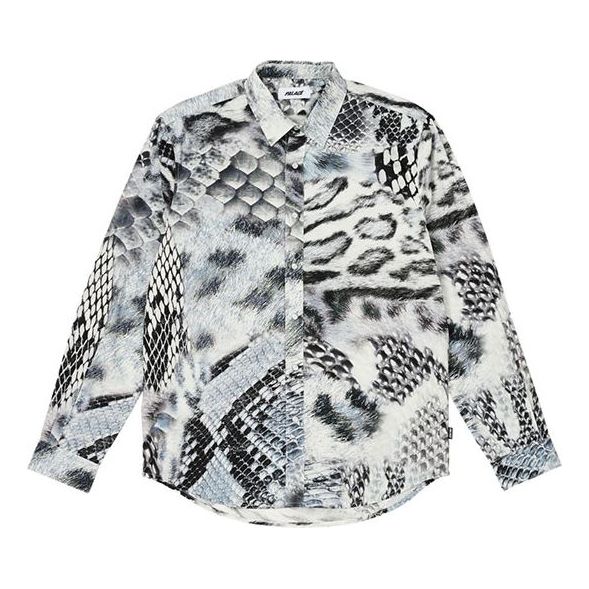 Риза Palace Palace Animal Print Button-Up Shirt Бяло | P25SHT009