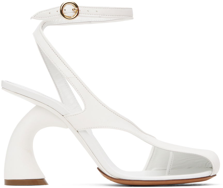 Аксесоари Dries Van Noten Dries Van Noten Leather Heeled Sandals Бяло | WS242-679-112, 0