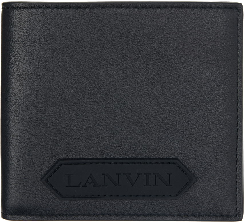 Портфейл LANVIN Rubberized Logo Bifold Wallet Черно | LM-SLSWB3-TOPS-P24, 0