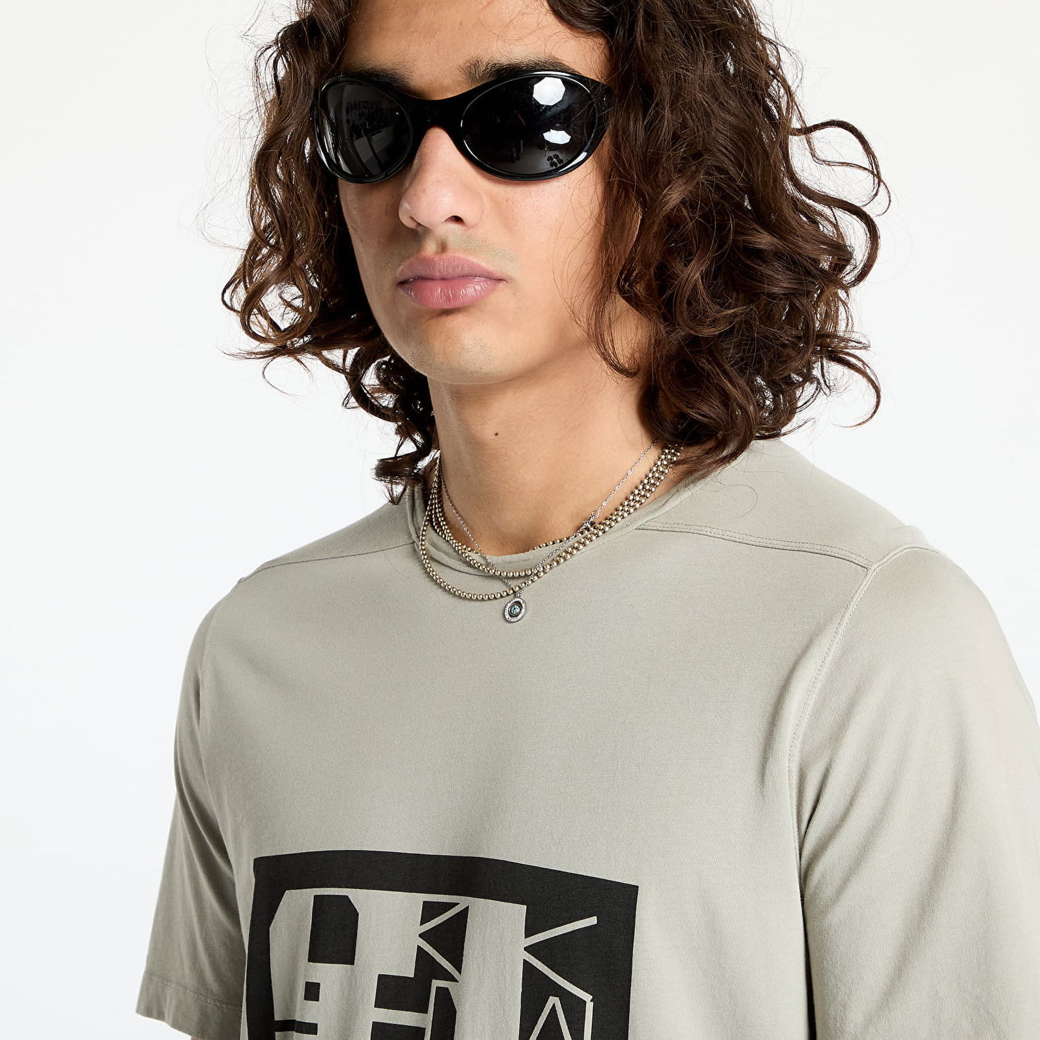 Тениска Rick Owens DRKSHDW Knit Level T-Shirt Бежово | DU02D2250 RNEP2P 0809, 1