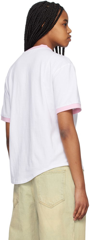 Тениска We11done We11done Crewneck T-Shirt with Rabbit Print Бяло | WD-TT1-23-736-U-PK, 2