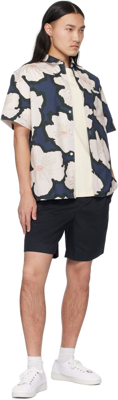 Риза A.P.C. Floral Print Short-Sleeve Shirt Синьо | COHEH-H12541, 3
